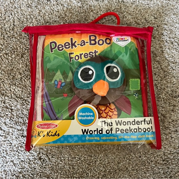 New Melissa and Doug Peekaboo Cloth Book - Picture 1 of 6